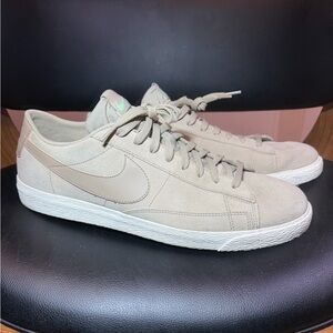 Nike Blazer Low Khaki Shoes Mens 13 Suede Sneakers Style 371760-208